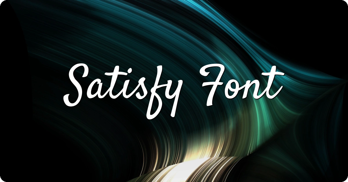 Satisfy Font preview