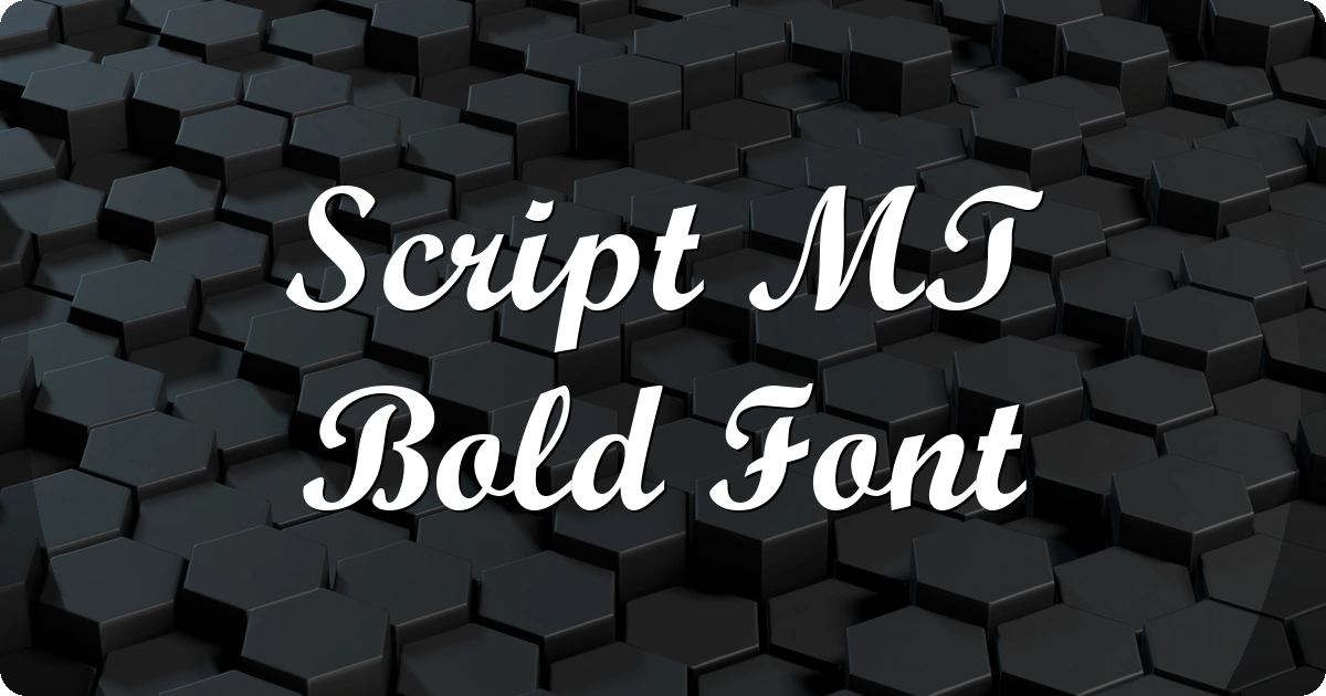 Script MT Bold Font preview