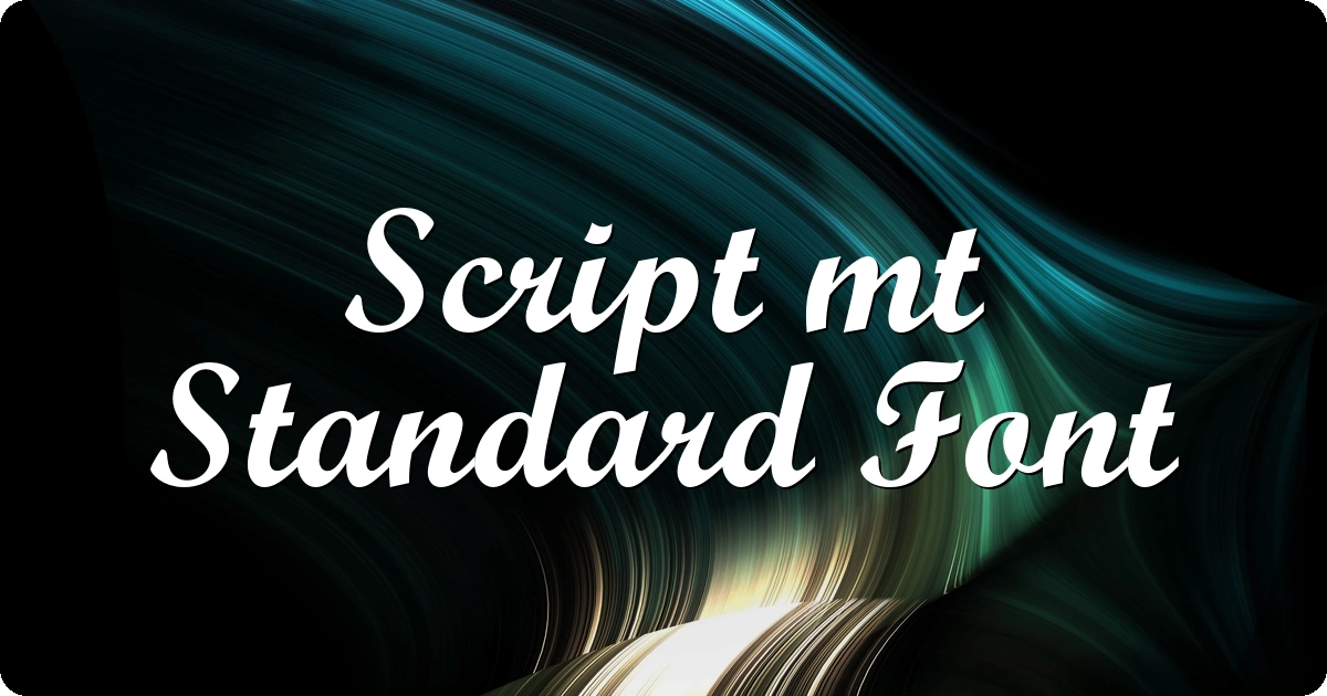 Script mt Standard Font preview