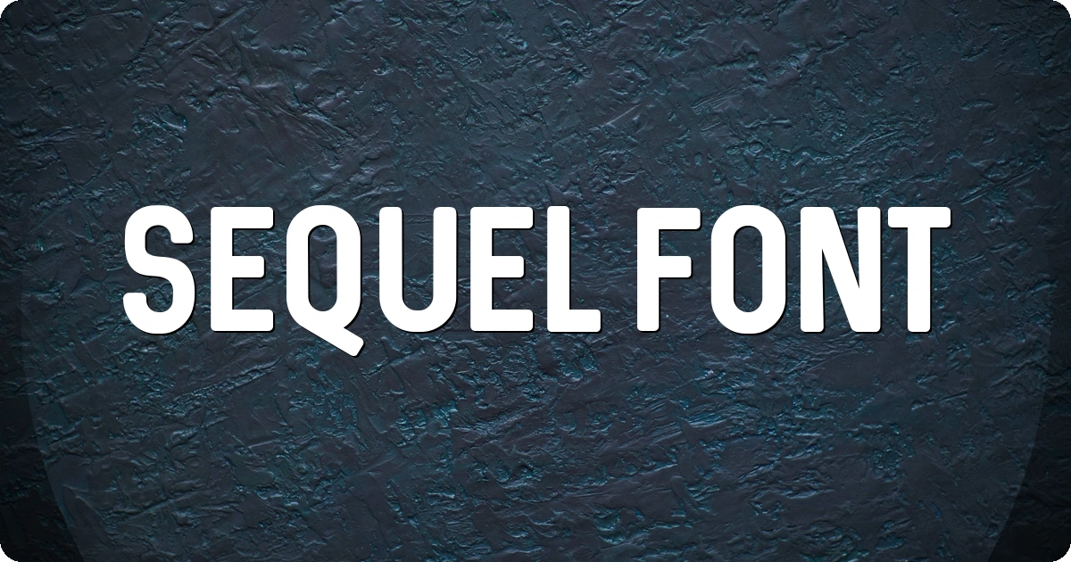 Sequel Font preview