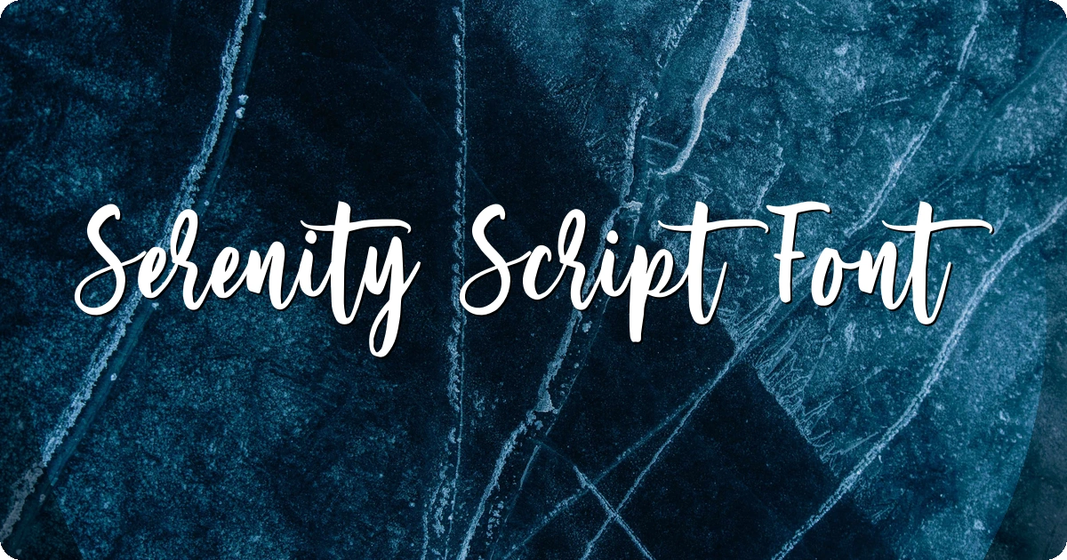 Serenity Script Font preview