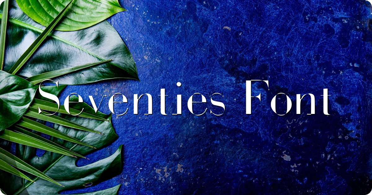 Seventies Font preview