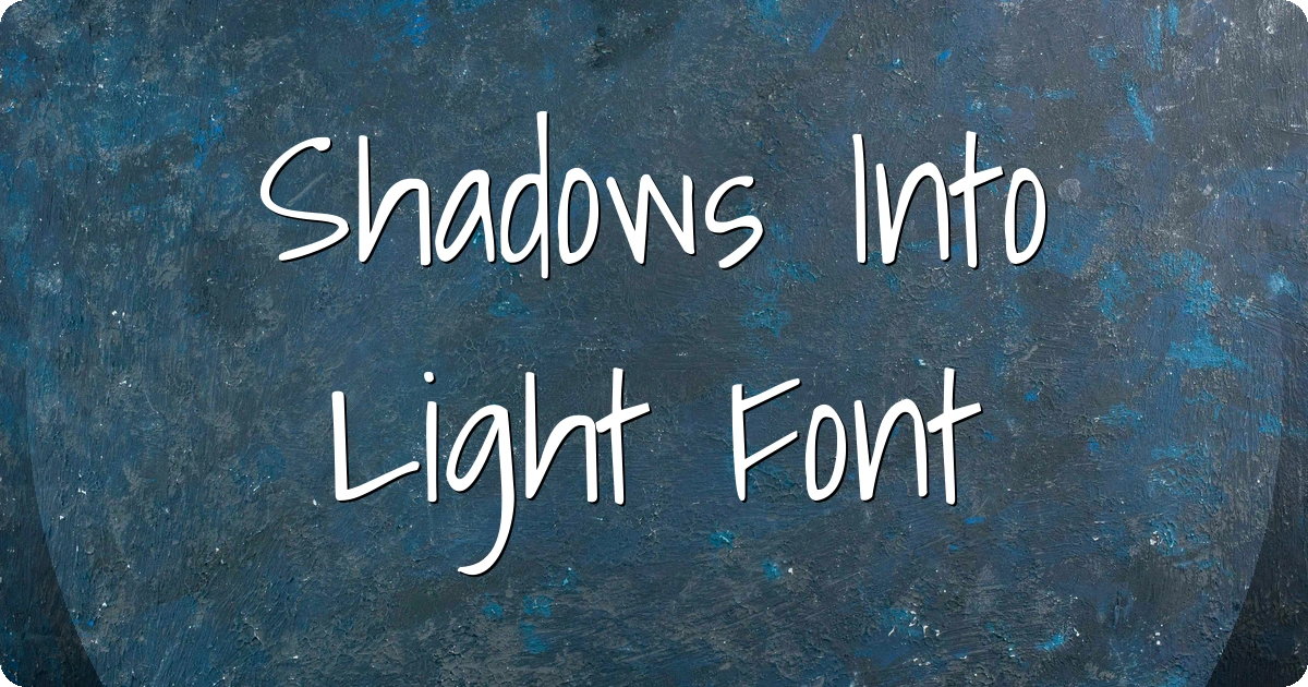 Shadows Into Light Font preview