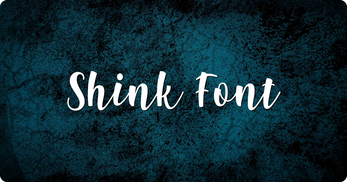 Shink Font preview