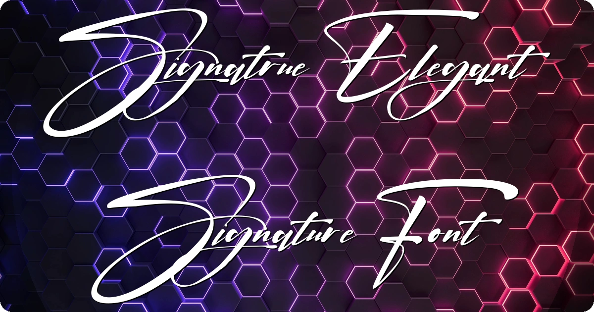 Signatrue Elegant Signature Font preview