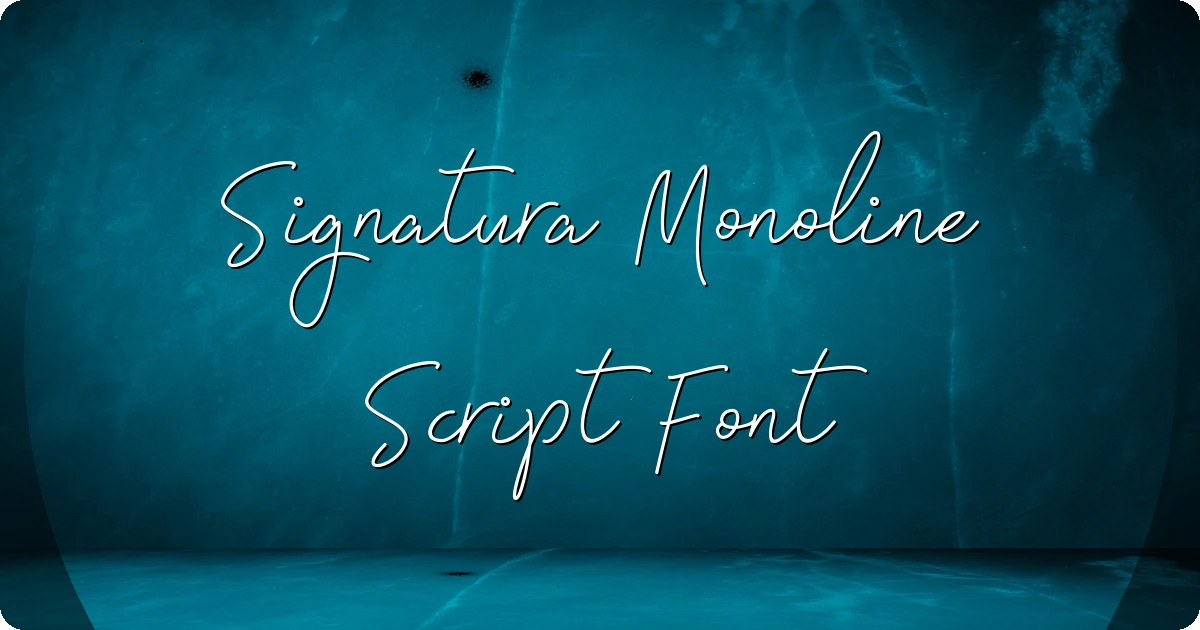 Signatura Monoline Script Font preview