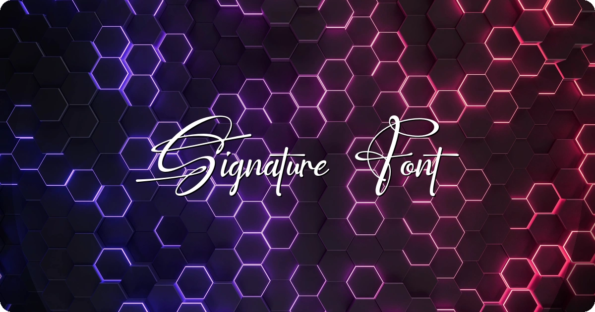 Signature Font preview