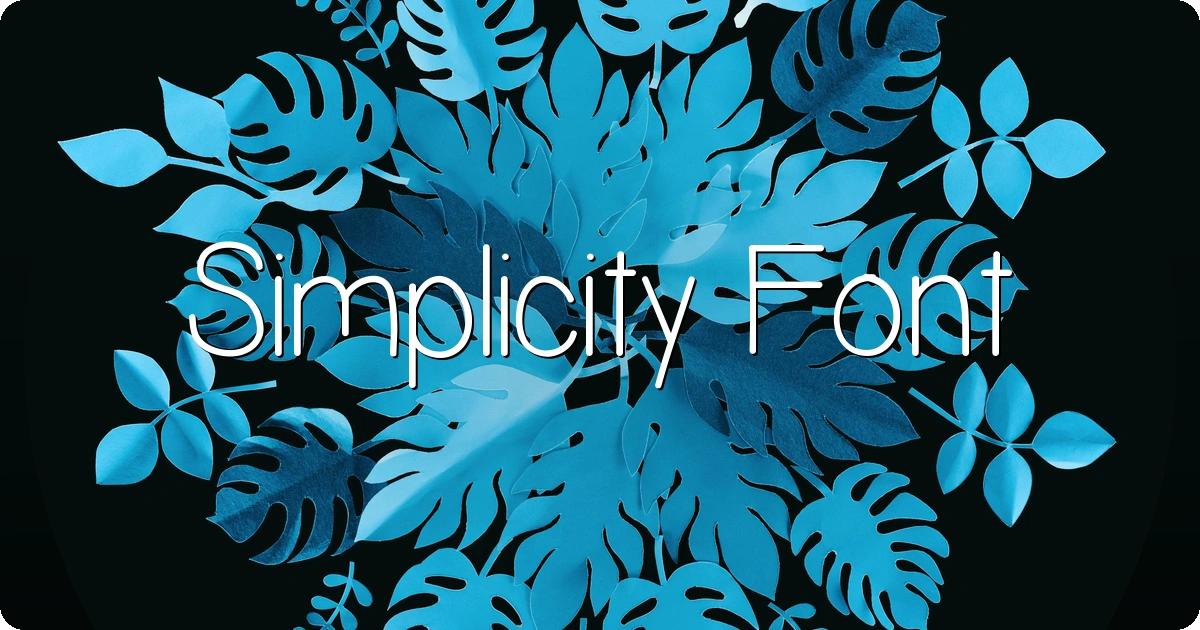 Simplicity Font preview