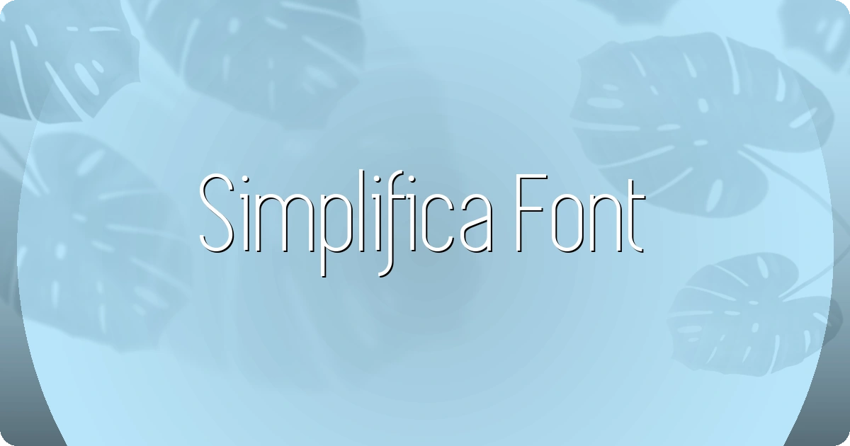 Simplifica Font preview