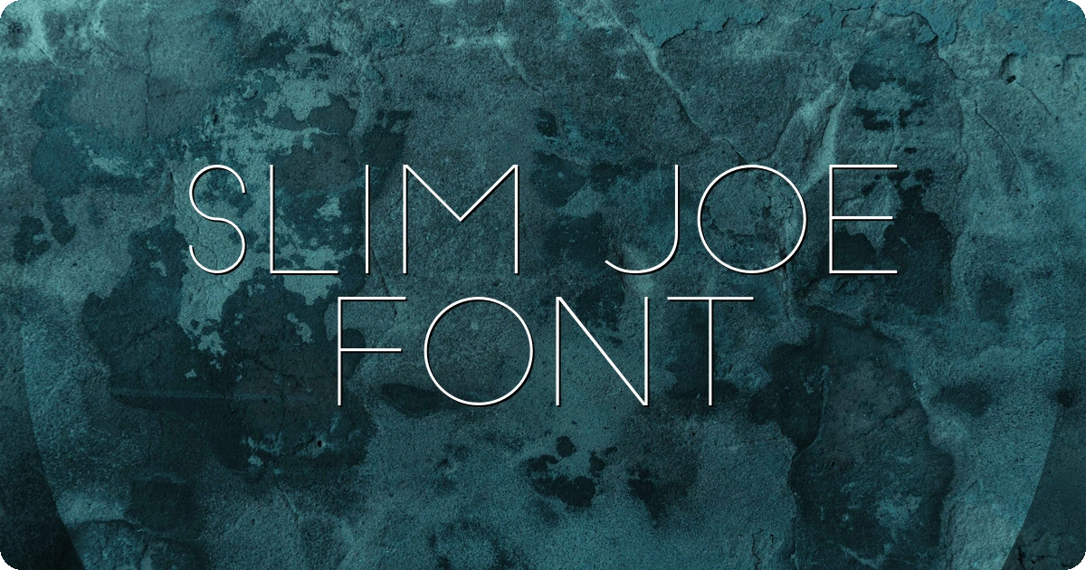 Slim Joe Font preview