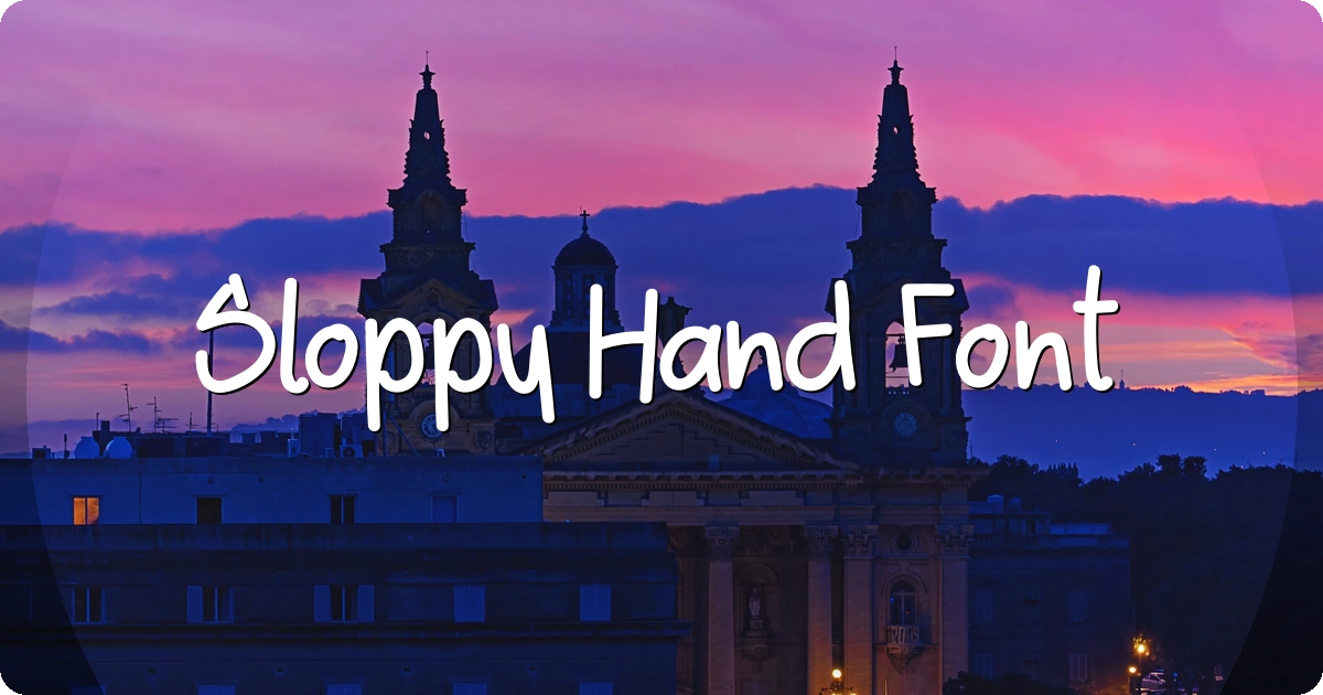 Sloppy Hand Font preview