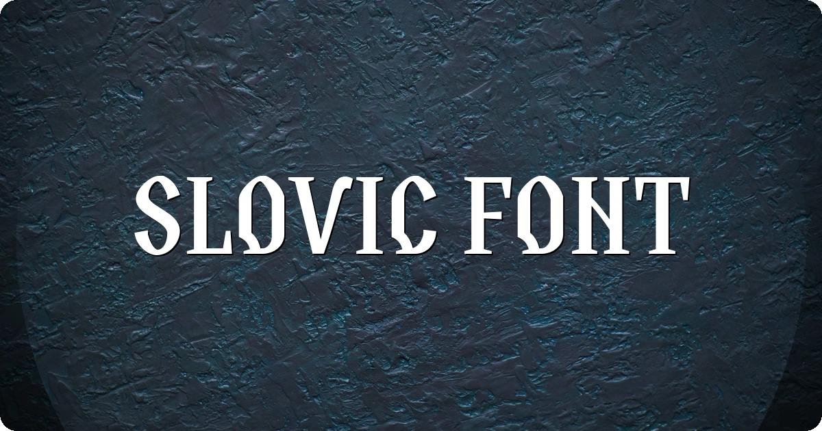 Slovic Font preview
