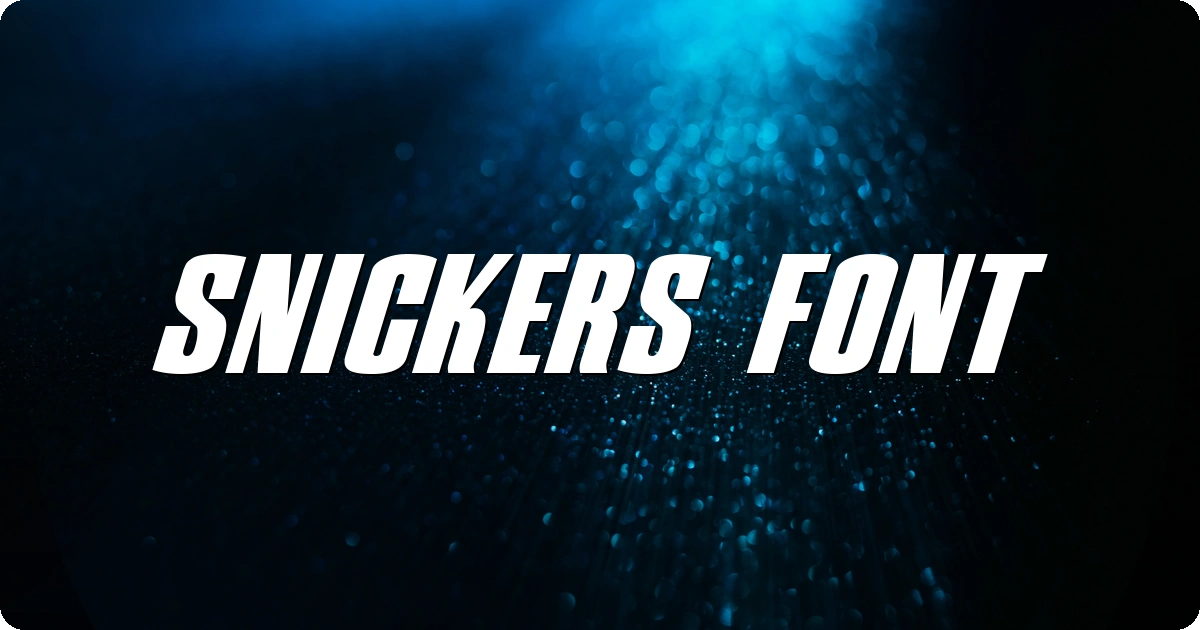 Snickers Font preview