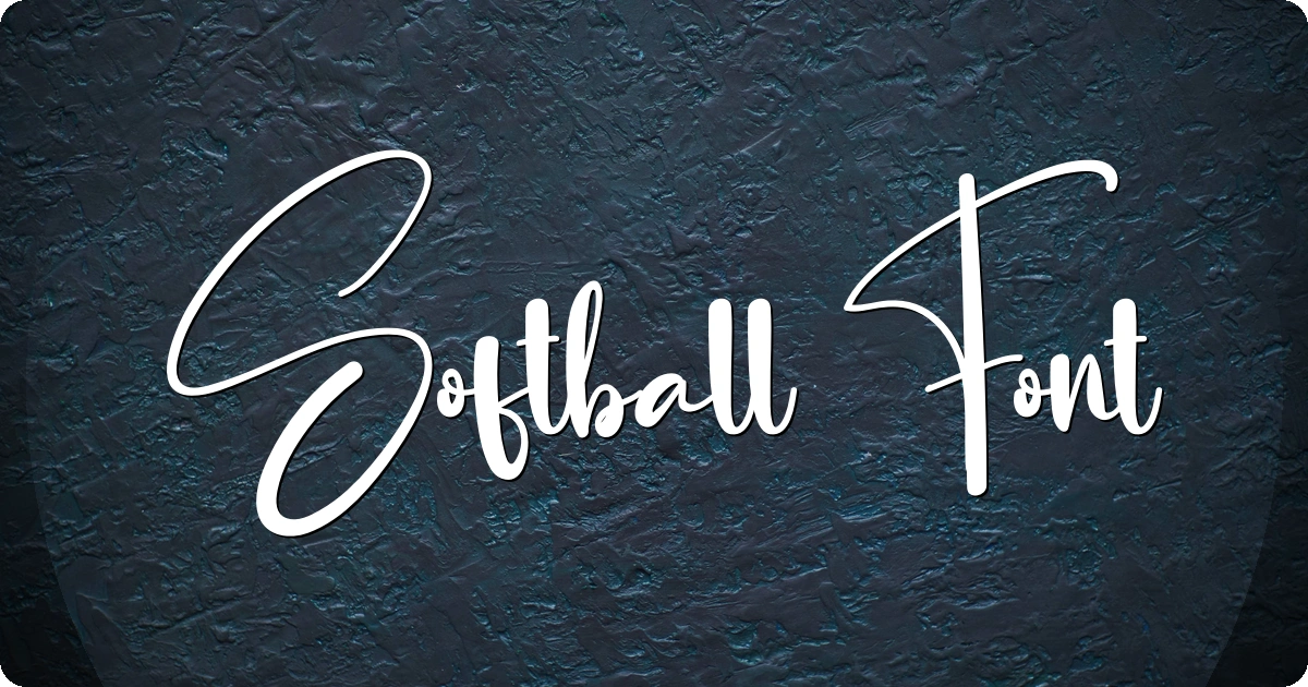 Softball Font preview
