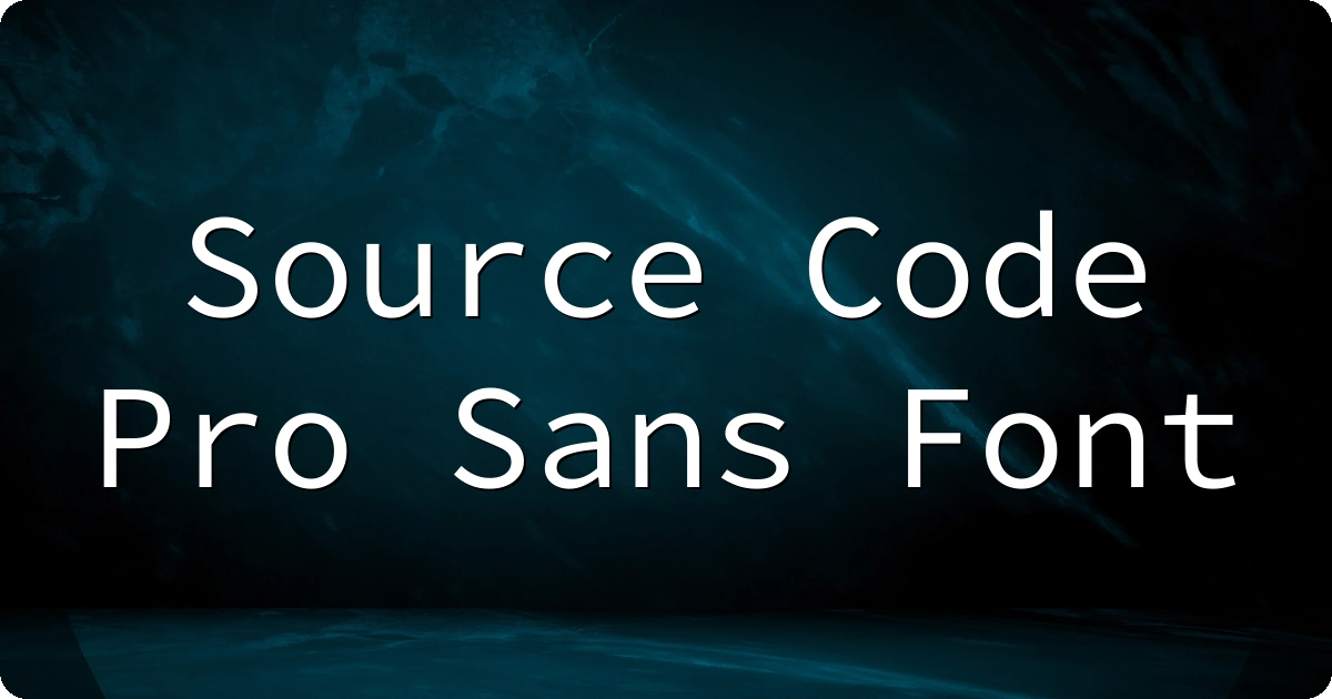 Source Code Pro Sans Font preview