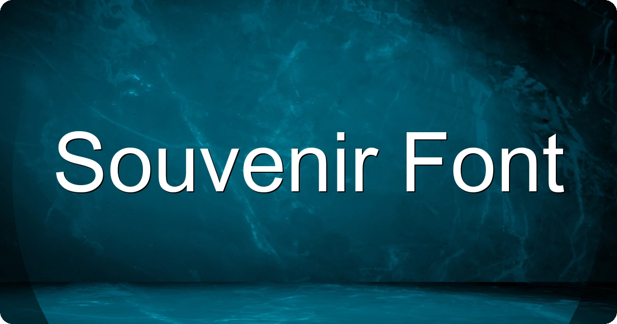 Souvenir Font preview