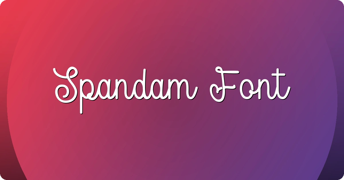 Spandam Font preview