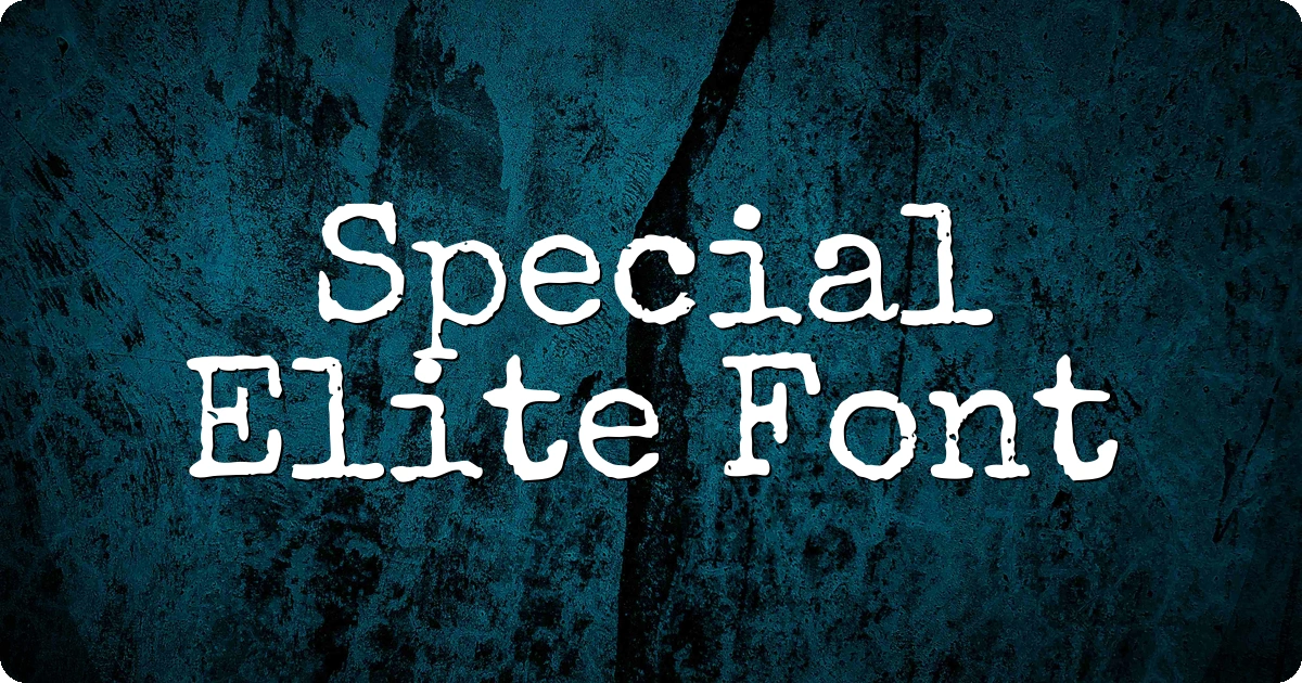 Special Elite Font preview