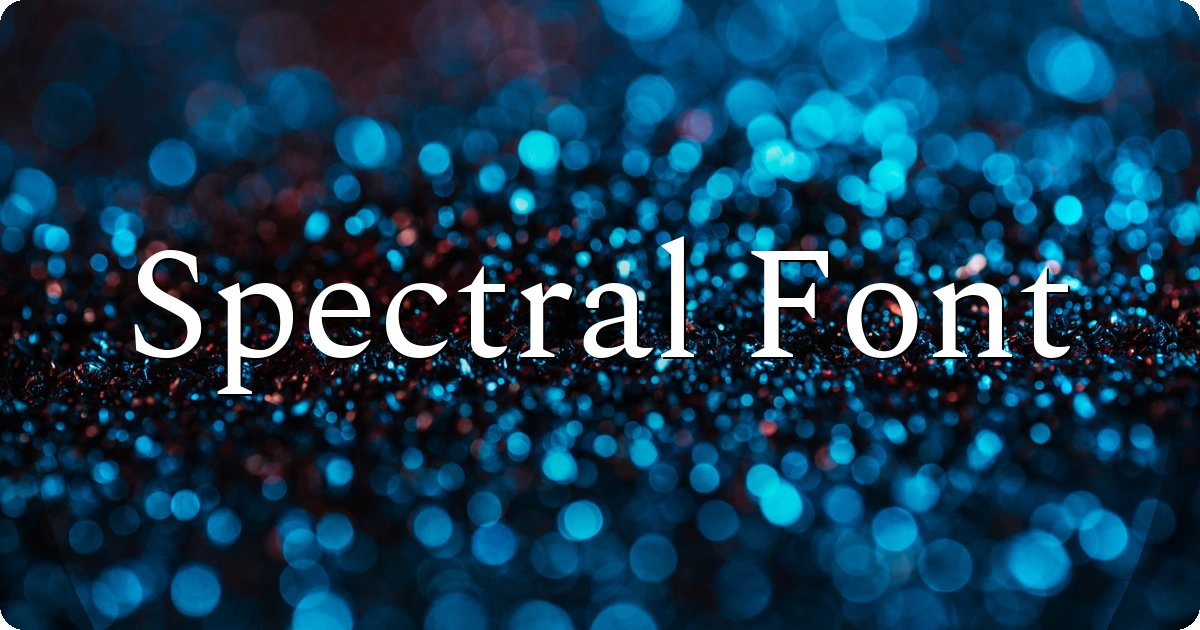Spectral Font preview
