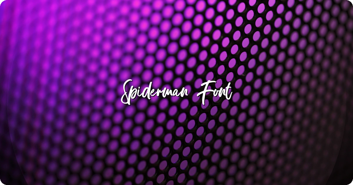 Spiderman Font preview