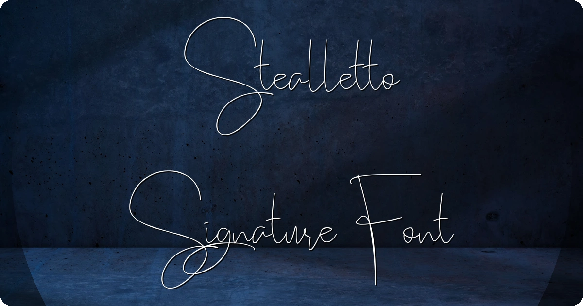 Stealletto Signature Font preview