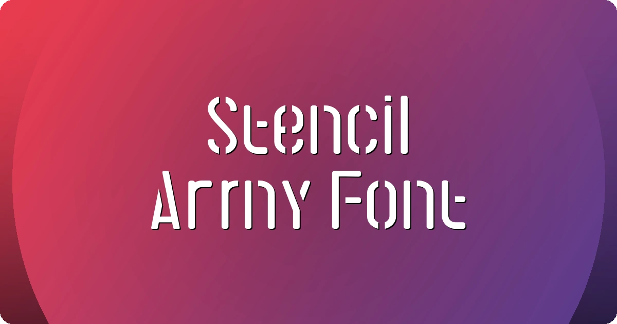 Stencil Army Font preview