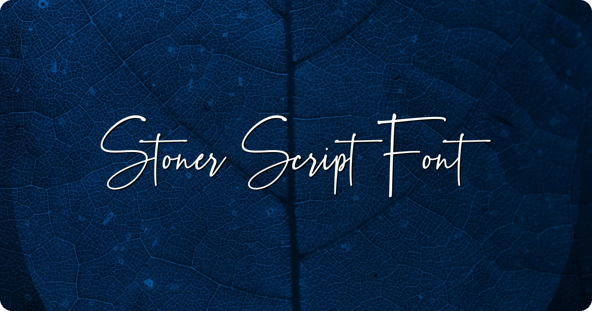 Stoner Script Font preview