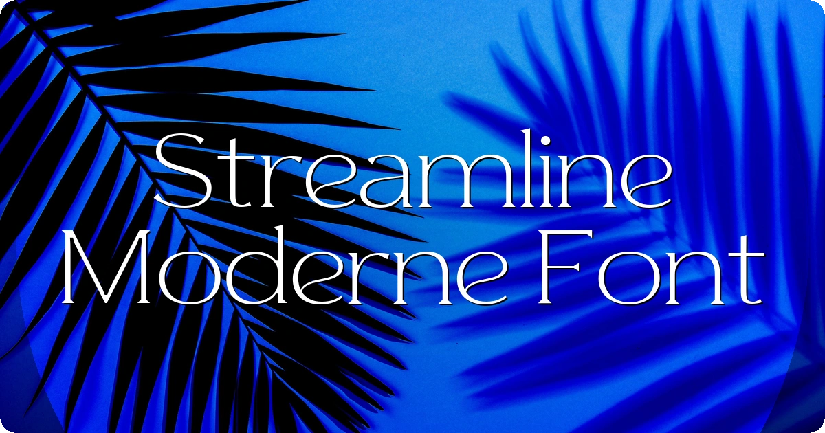 Streamline Moderne Font preview