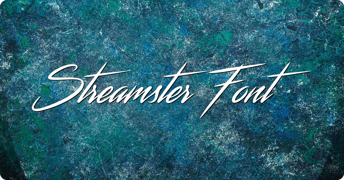 Streamster Font preview