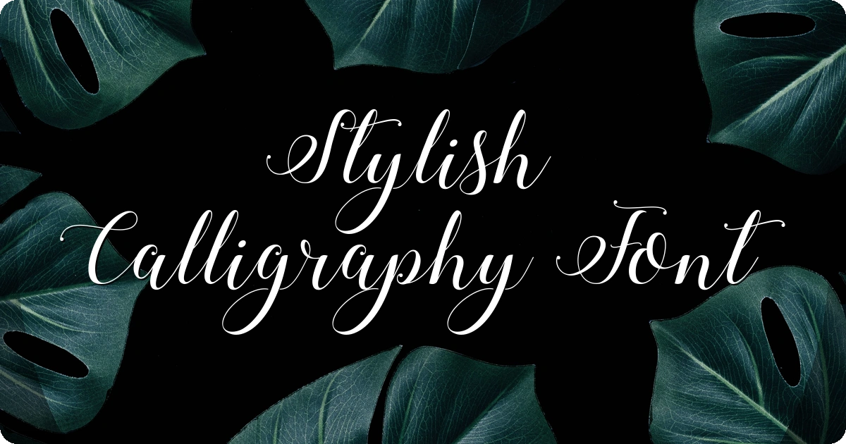 Stylish Calligraphy Font preview
