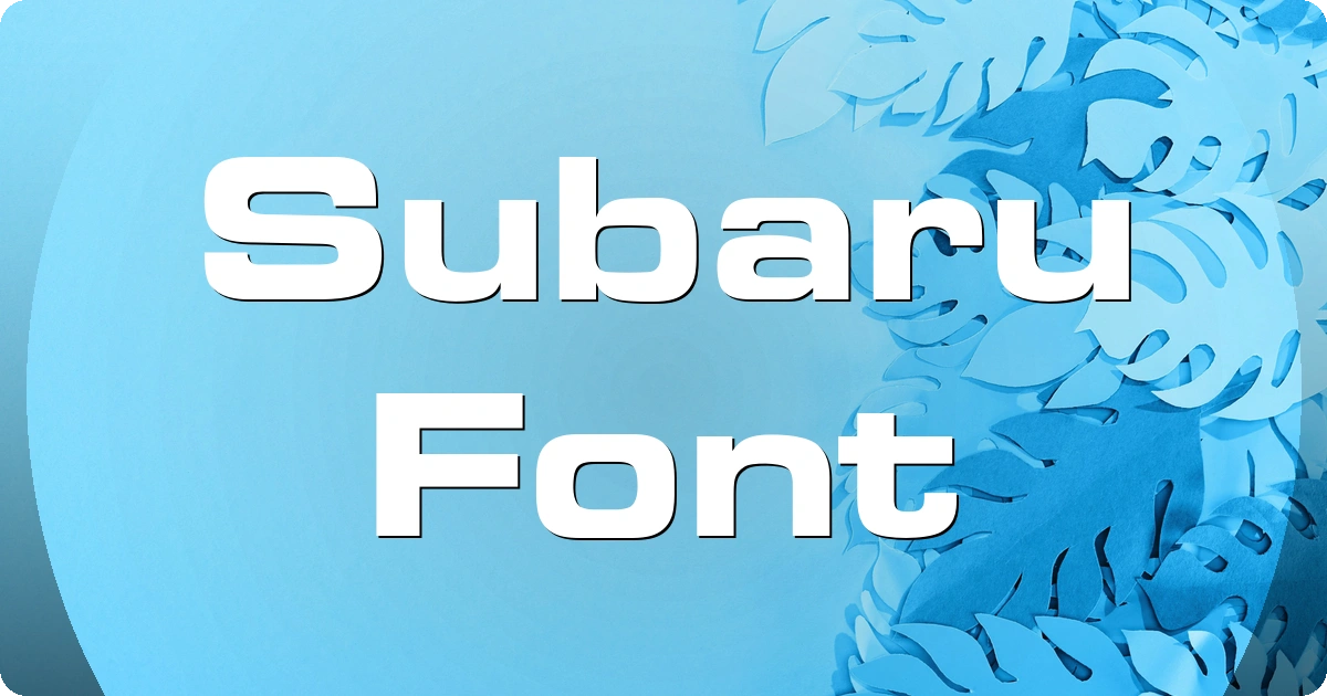 Subaru Font preview