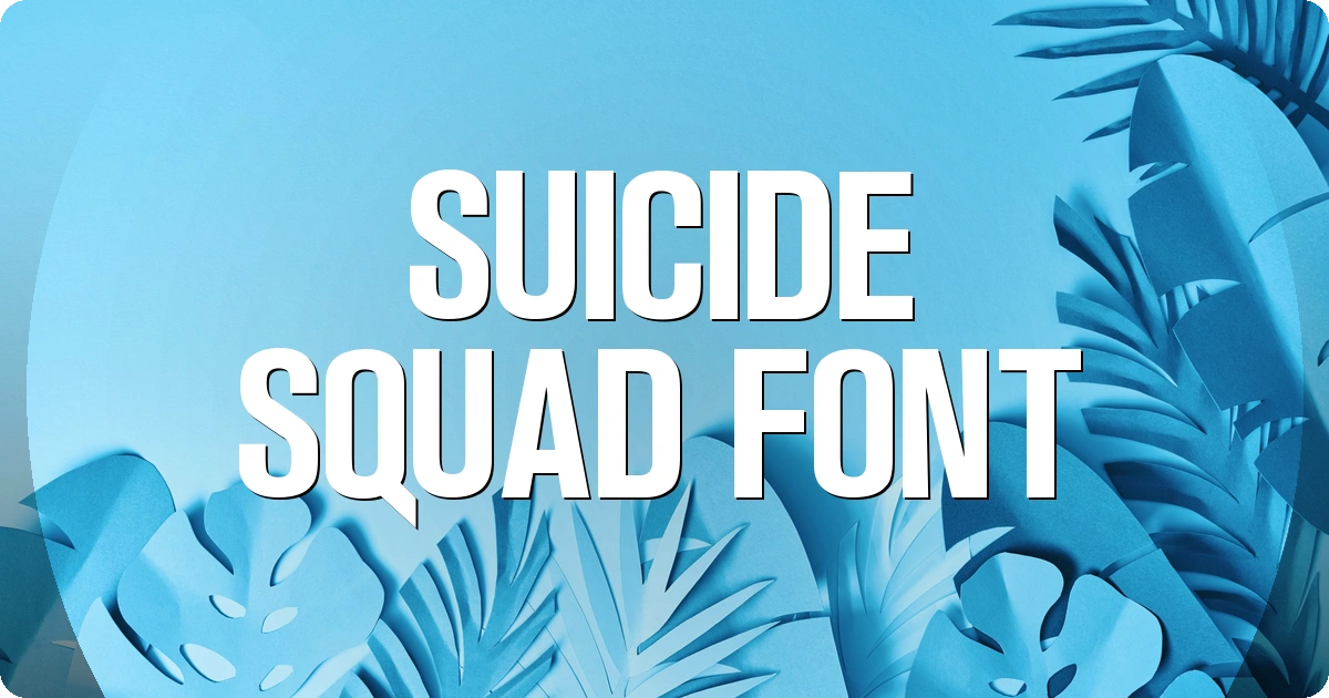 Suicide Squad Font preview