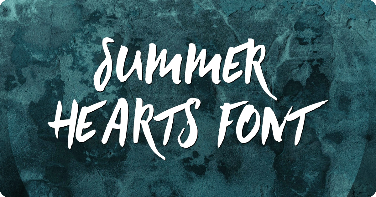Summer Hearts Font preview