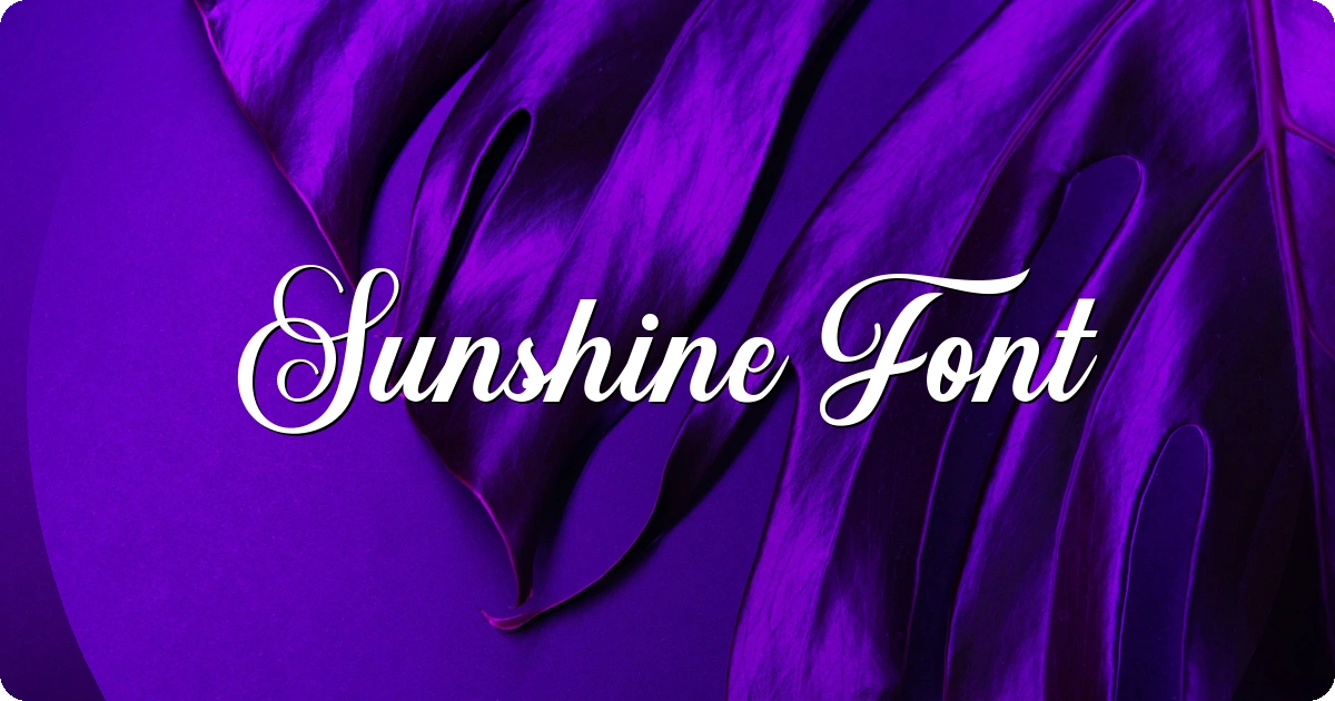 Sunshine Font preview