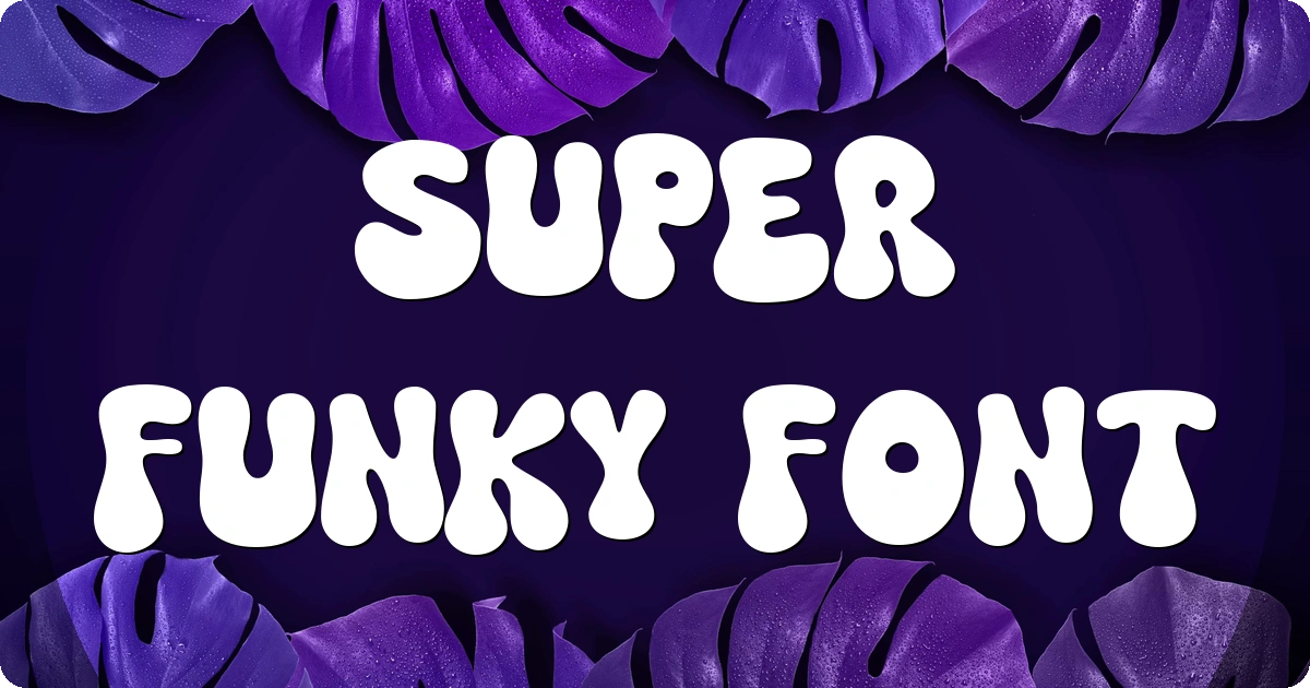 Super Funky Font preview