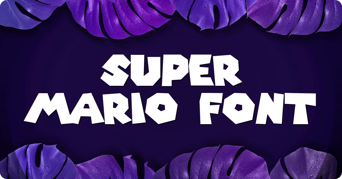Super Mario Font preview