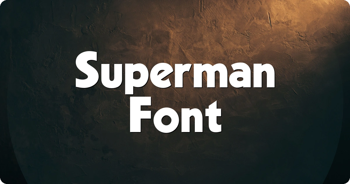 Superman Font preview