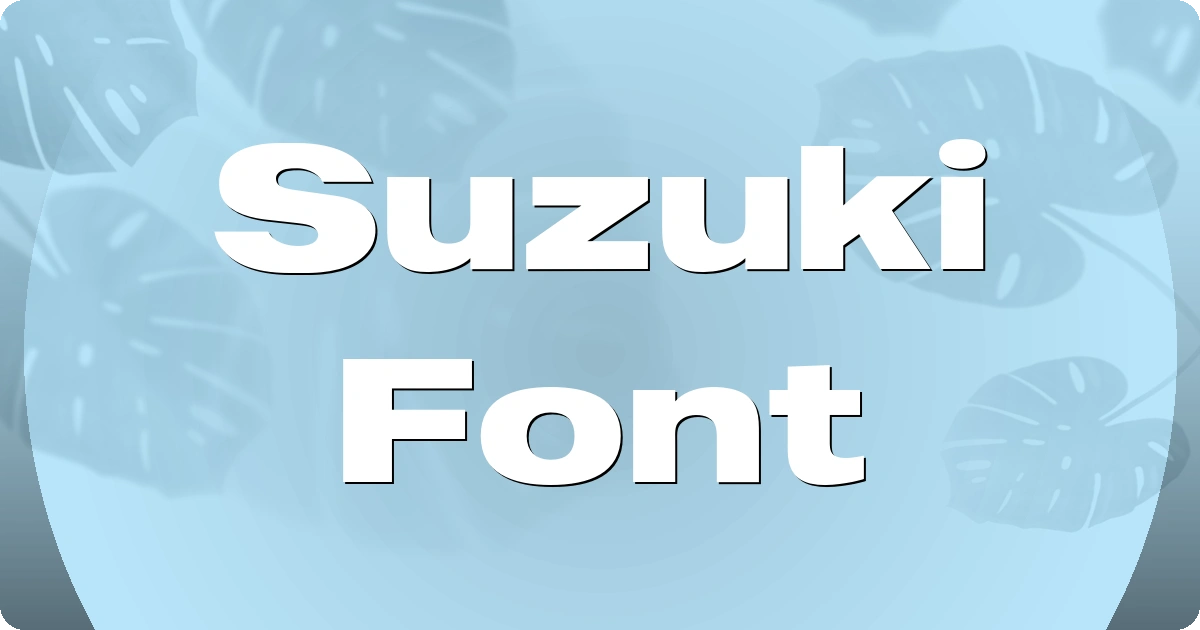 Suzuki Font preview