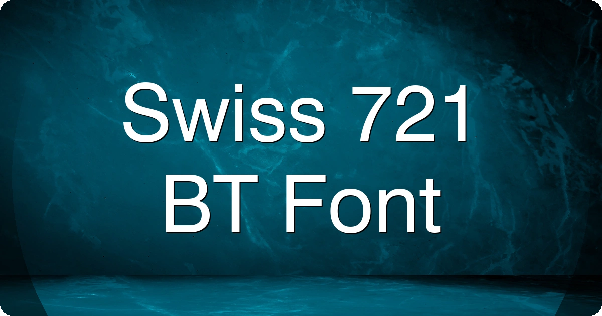Swiss 721 BT Font preview