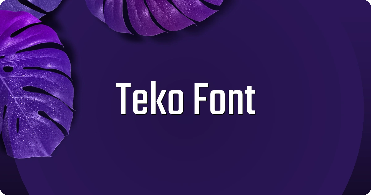 Teko Font preview