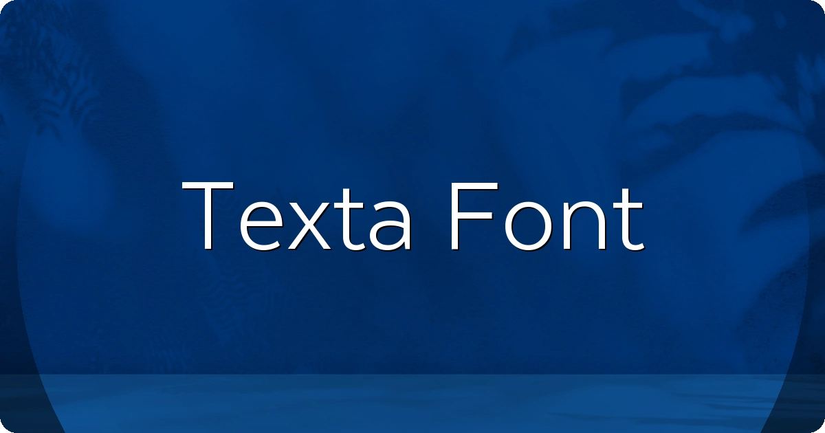 Texta Font preview