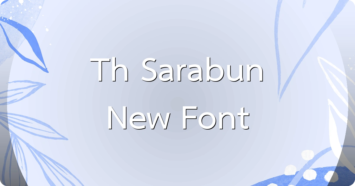 Th Sarabun New Font preview
