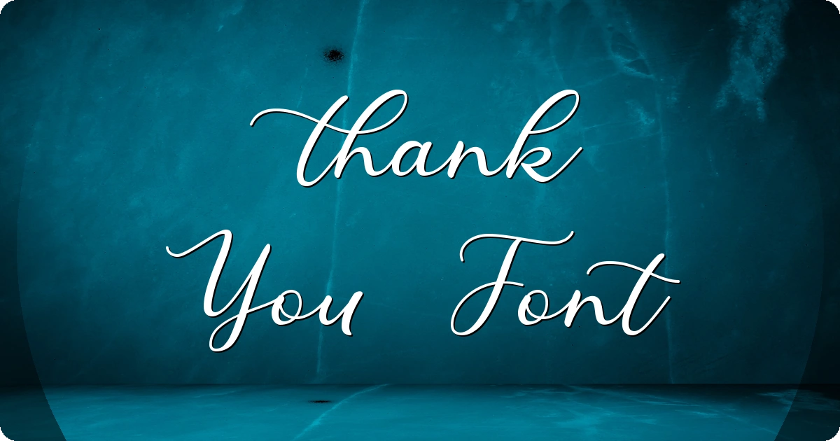 Thank You Font preview