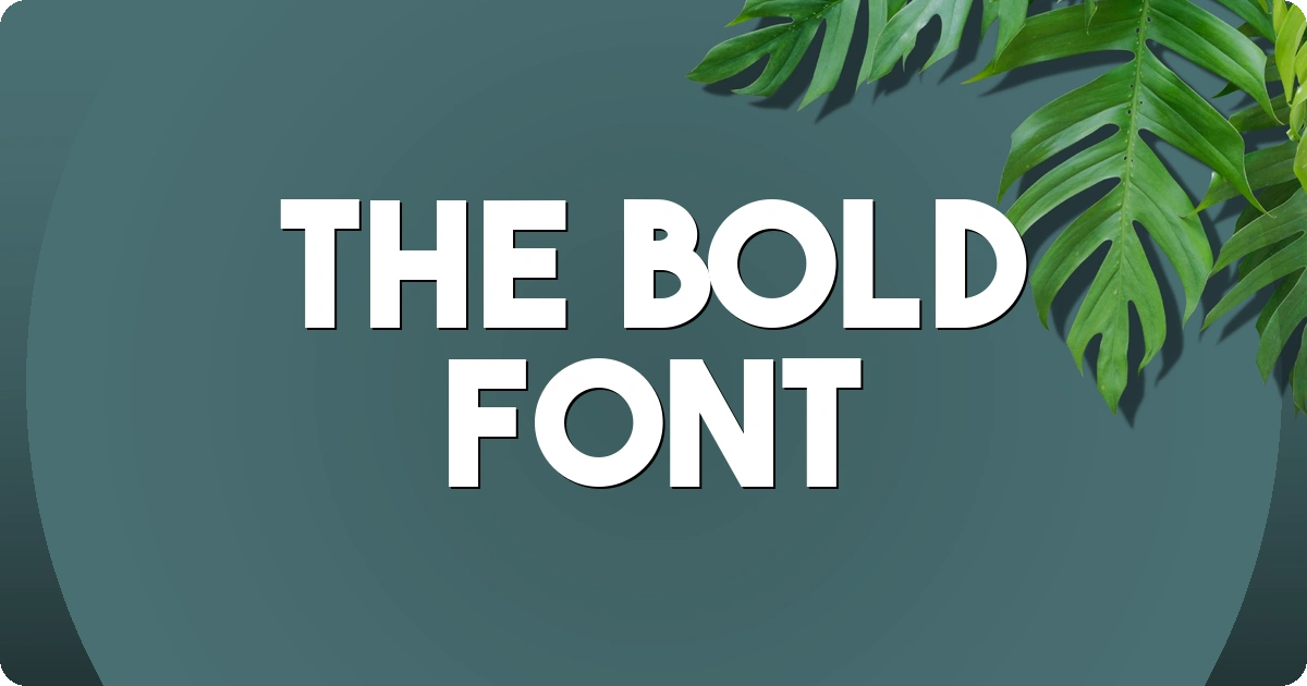 The Bold Font preview