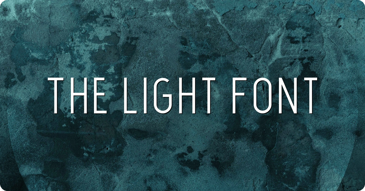 The Light Font preview