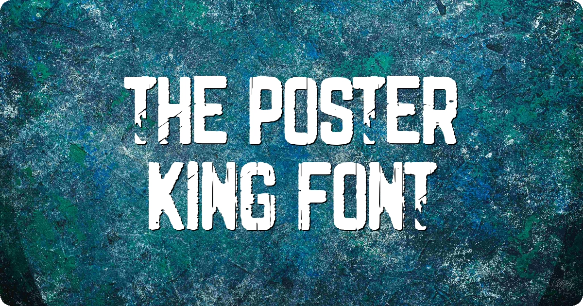 The Poster King Font preview
