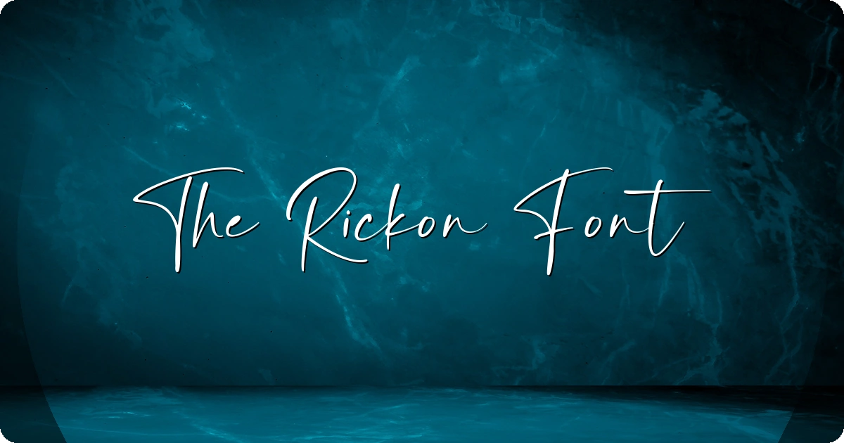 The Rickon Font preview