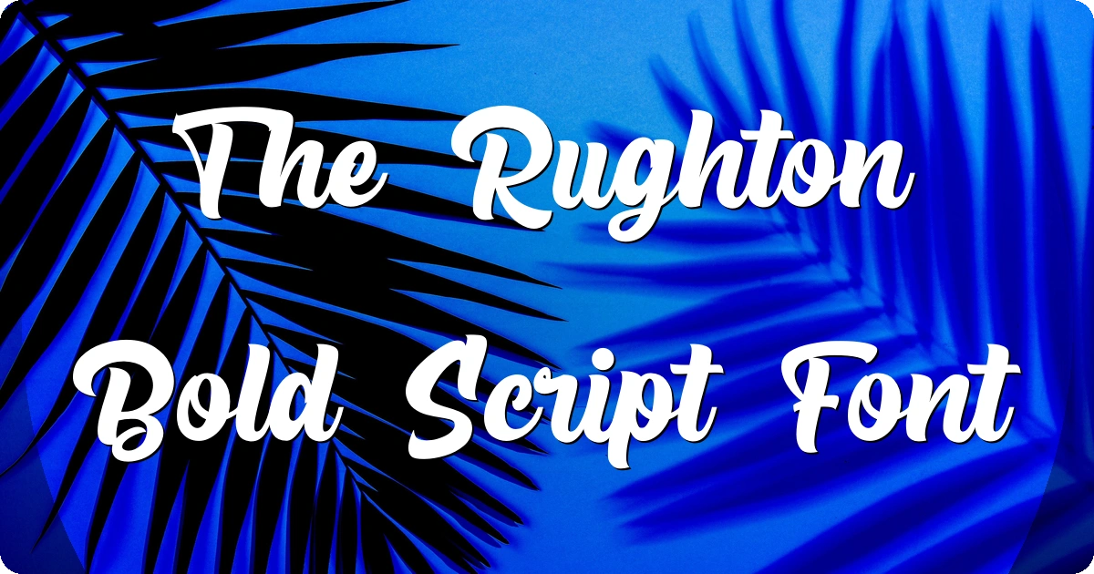 The Rughton Bold Script Font preview