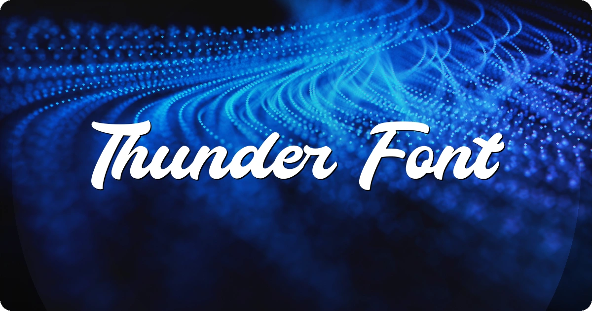 Thunder Font preview