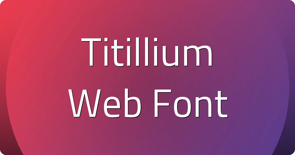Titillium Web Font preview